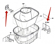 Замок корпуса пылесоса Bosch GAS 12-25 PL (3601J7C100) 1619PB3272 купить в сервисном центре Технопрофиль