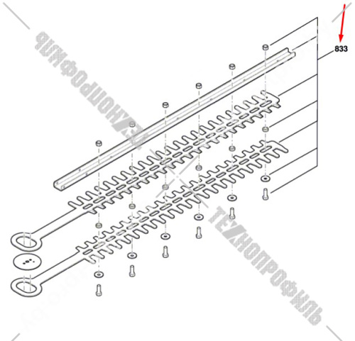 Ножи к аккумуляторному кусторезу EasyHedge Cut 18-45 BOSCH (2609006403) купить в сервисном центре Технопрофиль