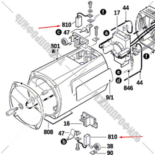 Комплект угольных щеток к GDB 1600 WE BOSCH (3607014003) купить в сервисном центре Технопрофиль