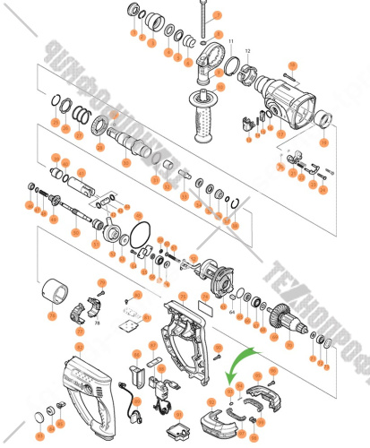 Резиновая шпилька к DHR202 / DHR242 / DTM50 / DTM51 / DTW190 / DTW285 / DTW1002 MAKITA (263036-2) купить в сервисном центре Технопрофиль фото 2