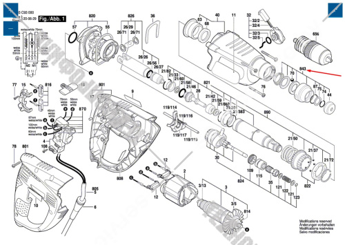 Защитная гильза перфоратора Bosch GBH 2-23 RE (3611B50400) 1617000531 купить в сервисном центре Технопрофиль фото 4