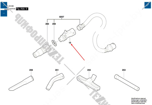 Корпус к GAS 35 L SFC BOSCH (2609200487) купить в сервисном центре Технопрофиль фото 2
