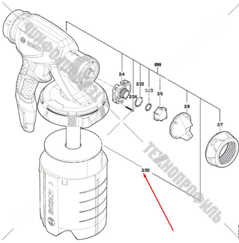 Уплотнительная прокладка к PFS 3000-2 / PFS 5000 Е BOSCH (2609006628) купить в сервисном центре Технопрофиль фото 2