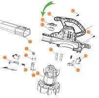 Панель выключателя к воздуходувке UB0800 / UB0801 MAKITA (GT34105148) купить в сервисном центре Технопрофиль