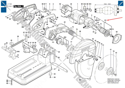 Якорь к отрезной машине GCO 2000 BOSCH (1609B00046) купить в сервисном центре Технопрофиль фото 2