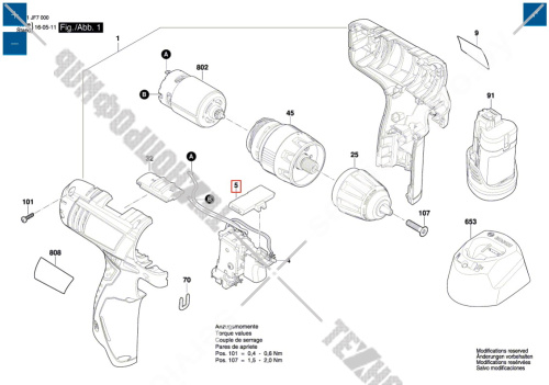 Кнопка реверса для GSR/GSB 120-LI BOSCH (2609101391) купить в сервисном центре Технопрофиль фото 2