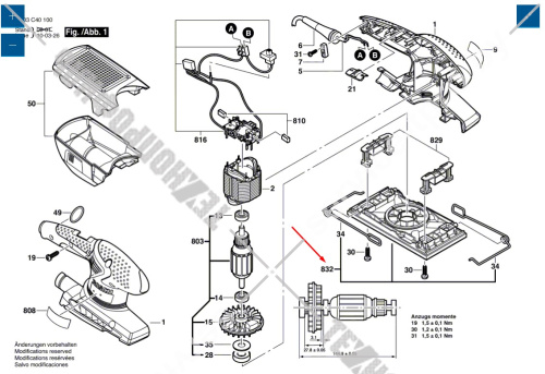 Плита основания к PSS 200 AC BOSCH (2609000876) купить в сервисном центре Технопрофиль фото 4