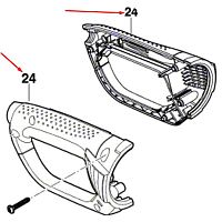 Рукоятка основная к GWS 24/26-230 LVI BOSCH (1605132154) купить в сервисном центре Технопрофиль