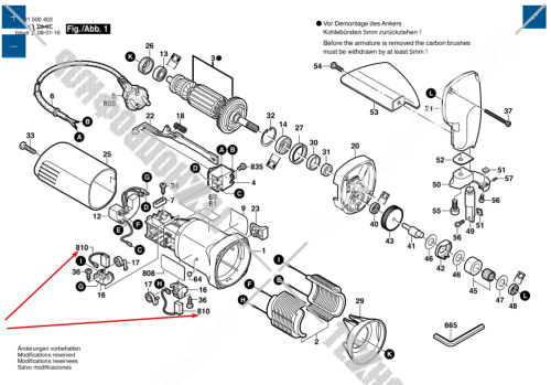 Угольные щетки к GSC 160/ GSZ 160 BOSCH (3604321039) купить в сервисном центре Технопрофиль фото 2