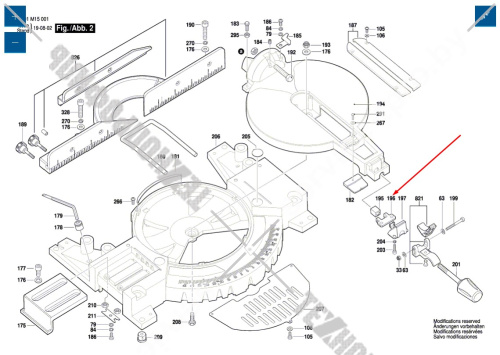 Крепление к торцовой пиле GTM 12 JL BOSCH (1619PA4493) купить в сервисном центре Технопрофиль фото 2