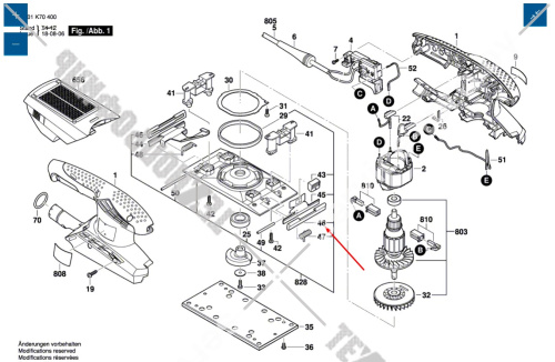 Резиновая планка к GSS 23 A/AE BOSCH (2609170042) купить в сервисном центре Технопрофиль фото 2