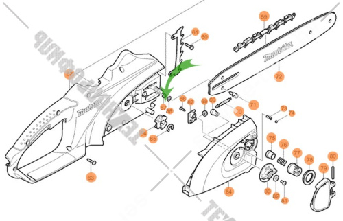 Прокладка фетровая к DUC122Z / UC3520A / UC4020A MAKITA (226211050) купить в сервисном центре Технопрофиль фото 2