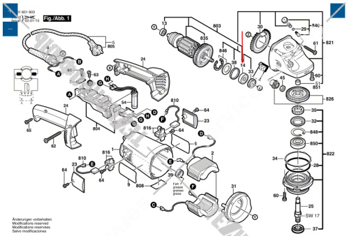 Подшипник 6300 болгарки Bosch GWS 21-180 JH (0601851903) 1600905028 купить в сервисном центре Технопрофиль фото 4