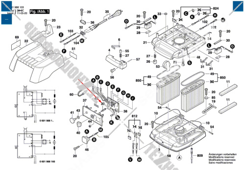 Ось к пылесосам GAS 25 / GAS 50 BOSCH (1609203W42) купить в сервисном центре Технопрофиль фото 2