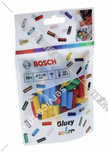 Клеевые стержни для ручки Gluey 7x20 мм (70 шт) BOSCH (2608002005) купить в сервисном центре Технопрофиль фото 2