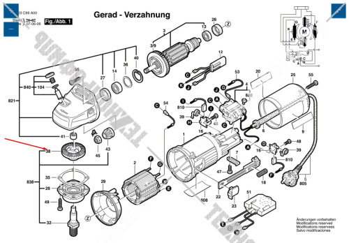 Ведомая шестерня болгарки УШМ Bosch PWS 600 (0603371903) 1606333606 купить в сервисном центре Технопрофиль фото 6