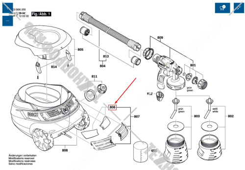 Воздушный фильтр бумажный к PFS 105E BOSCH (1609203X00) купить в сервисном центре Технопрофиль фото 2