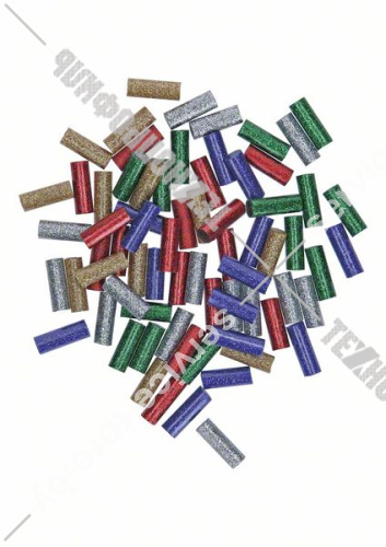 Клеевые стержни для ручки Gluey 7x20 мм с блестками (70 шт) BOSCH (2608002006) купить в сервисном центре Технопрофиль фото 3