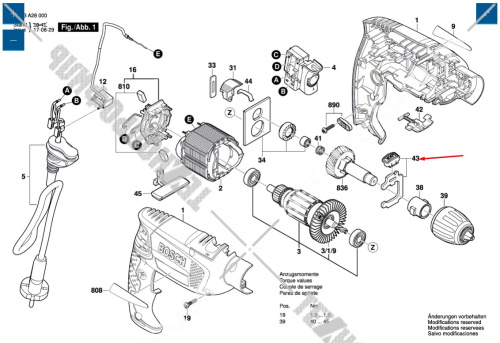 Кнопка блокировки к PSB 650 RE BOSCH (2609003173) купить в сервисном центре Технопрофиль фото 4