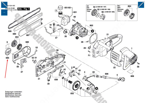 Колесо к цепной пиле AKE 30 S, AKE 35 S, AKE 40 S BOSCH (2609001106) купить в сервисном центре Технопрофиль фото 5