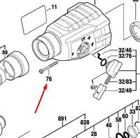 Винт перфоратора Bosch GBH 2-26 DFR (0611254703) 1613435022 купить в сервисном центре Технопрофиль