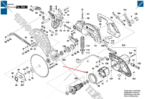 Кольцо резиновое к GCM 10 MX BOSCH (1619PA6992) купить в сервисном центре Технопрофиль фото 2