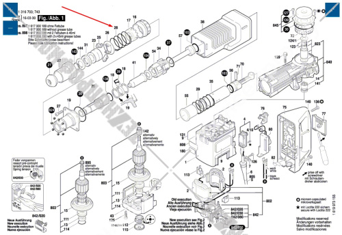Пружина сжатия к GSH 11 E BOSCH (1614621002) купить в сервисном центре Технопрофиль фото 2