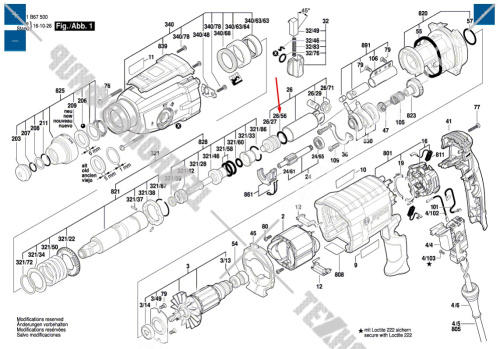 Кольцо уплотнительное к GBH 4 DSC/DFE GBH 3-28 E(19) BOSCH купить в сервисном центре Технопрофиль фото 4