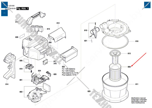 Фильтр к аккумуляторному пылесосу GAS 18V-10L BOSCH (1600A011RT) купить в сервисном центре Технопрофиль фото 2