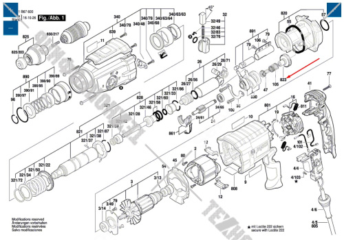 Зубчатая гильза перфоратора Bosch GBH 2-28 F (3611B67600) 16170006BW купить в сервисном центре Технопрофиль фото 5