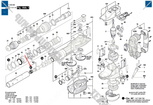Кольцо уплотнительное к GSH 11 VC BOSCH (1617000756) купить в сервисном центре Технопрофиль фото 2