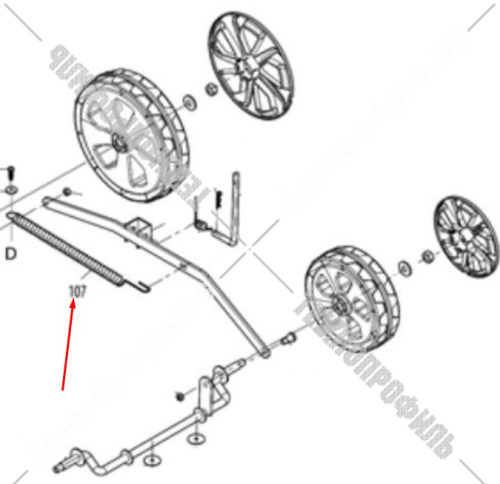 Натяжная пружина 11 к газонокосилке ELM3720 / ELM4120 MAKITA (YA00000903) купить в сервисном центре Технопрофиль фото 2