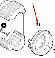 Кольцо воздуховод к GWS 20/22-230 BOSCH (1600591036) купить в сервисном центре Технопрофиль