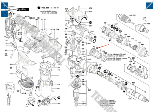 Коммутационное кольцо к перфоратору GBH 4-32 DFR BOSCH (1610290085) купить в сервисном центре Технопрофиль фото 5