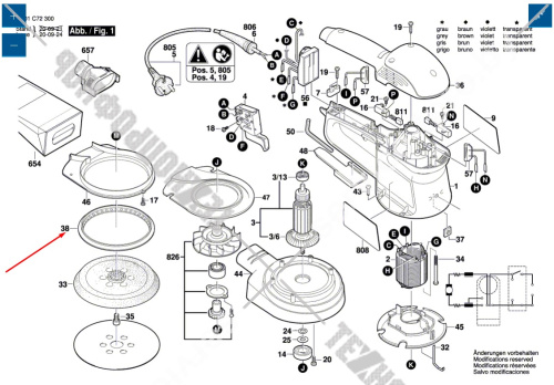 Фрикционное кольцо к GEX 125/150 AC / GEX 34-150 BOSCH (1600A00JE7) купить в сервисном центре Технопрофиль фото 2