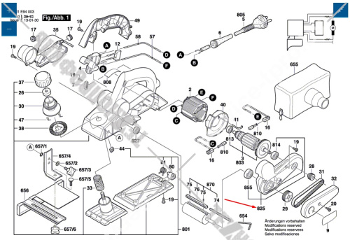 Опорный фланец к GHO 15-82 BOSCH (2609110174) купить в сервисном центре Технопрофиль фото 2