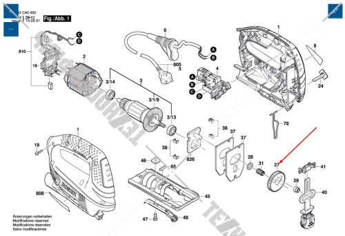 Эксцентриковая шестерня к PST 650/700 E BOSCH (2609003443) купить в сервисном центре Технопрофиль фото 6