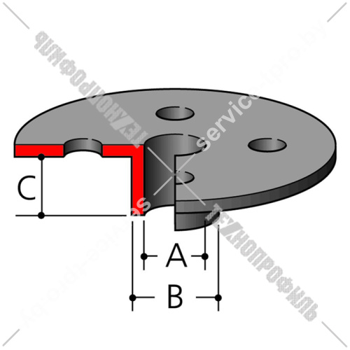 Копировальная втулка (вн.14/нар.17 мм) к 3612C/RP0900/1800F/2300FC/RT0700C MAKITA (165366-6) купить в сервисном центре Технопрофиль фото 3