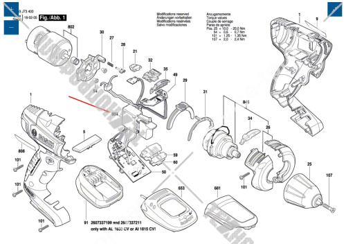 Выключатель шуруповерта Bosch PSR 14.4 LI-2 (3603J73400) 2609005122 купить в сервисном центре Технопрофиль фото 7