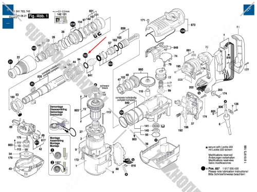 Кольцо уплотнительное к GBH 5-40 DCE / GBH 5-38 D BOSCH (1610290065) купить в сервисном центре Технопрофиль фото 4