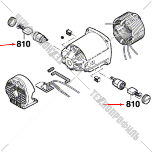 Комплект угольных щеток к GTS 10 J / GTS 10 XC BOSCH (2610018332) купить в сервисном центре Технопрофиль