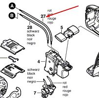 Кабель соединительный (красный)__GSR 12 V / GSR 18 V купить в сервисном центре Технопрофиль