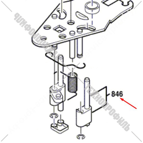 Рычаг натяжения ленты к PVS 300 AE / GVC 350 AE BOSCH (2601990901) купить в сервисном центре Технопрофиль