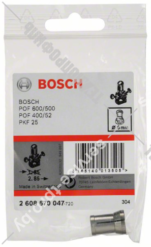 Цанговый патрон 6 мм для GGS27/POF 500 BOSCH (2608570047) купить в сервисном центре Технопрофиль фото 2