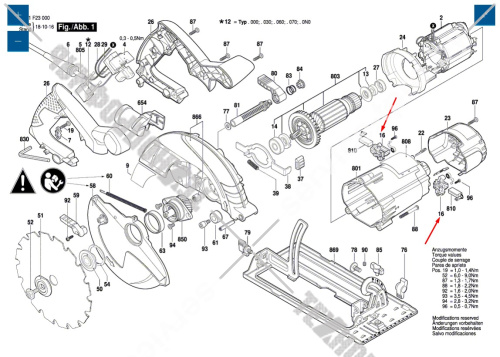 Щеточный держатель к GCM 8 SDE / GCM 8 SJL / GCM 800 SJ / GKS 190 BOSCH (1619P06212) купить в сервисном центре Технопрофиль фото 5