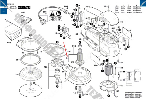 Ротор эксцентриковой шлифовальной машины Bosch GEX 150 AC (0601372708) 2604011028 купить в сервисном центре Технопрофиль фото 5