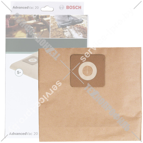 Мешок-пылесборник бумажный для AdvancedVac 20 BOSCH (2609256F33) купить в сервисном центре Технопрофиль