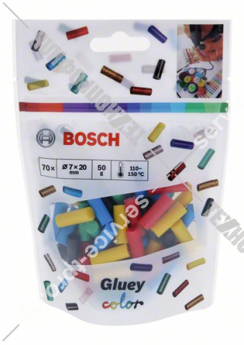 Клеевые стержни для ручки Gluey 7x20 мм (70 шт) BOSCH (2608002005) купить в сервисном центре Технопрофиль
