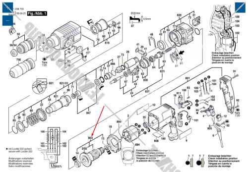 Ротор перфоратора Bosch GBH 2-24 DSR (0611228708) 1614010227 купить в сервисном центре Технопрофиль фото 4