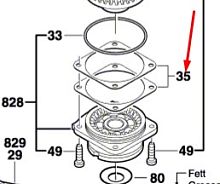 Кольцо регулировочное 0,1 мм к GWS 850 CE/14-125 CI BOSCH (1600136016) купить в сервисном центре Технопрофиль